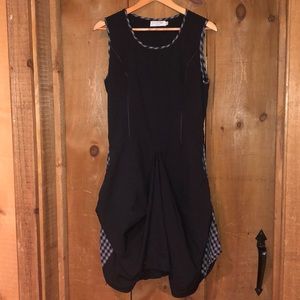 Jimmy Jean Mixed Media Asymmetric Hem Dress